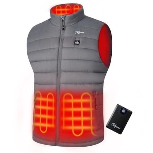 Image of Heated Gilet for Men with 12000mAh Power Bank, Men's Heated Vest Electric Rechargeable Heating Body Warmer with 4 Heating Zones 3 Adjustable Temperature Men Heating Jacket for Outdoor Work Hiking