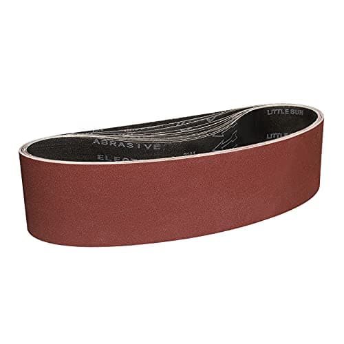 Image of Sruhrak 100X915 mm Abrasive Sanding Belt Set - 10 Pack 120 Grits Sandpaper Belts for Portable Belt Sander