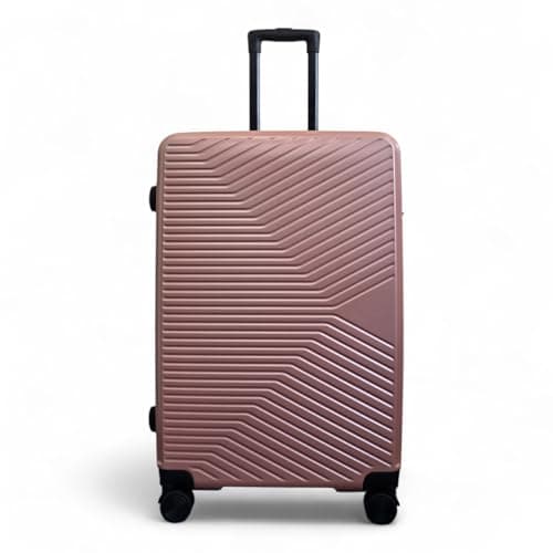Image of Infinity Large Suitcase 28" Lightweight Hard Shell Luggage 4 Wheel Spinner Hard Shell Check in Luggage for 23kg Rose Gold