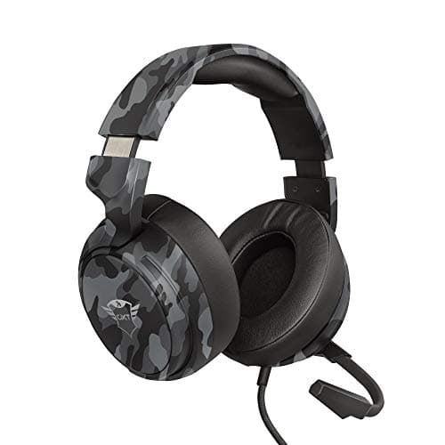 Image of Trust GXT 433K Pylo Gaming Headset with Microphone, Over-ear Headphones, Fold Away Mic, Braided Cable, 50 mm Drivers, Adjustable Headband for Console, Laptop, PC, Mac - Camo Black [Amazon Exclusive]