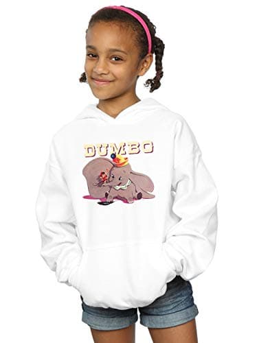 Image of Disney Girls Dumbo Timothy's Trombone Hoodie White 9-11 Years