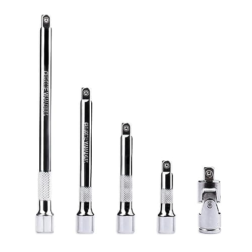 Image of 1/4 Extension Bar Set, 4 Pcs Impact Socket Extension Bar Set, 1/4 Inch Drive Wobble Extensions Socket Tool for Ratchet Wrench Extender(50mm 75mm 100mm 150mm), with 1 Adpter