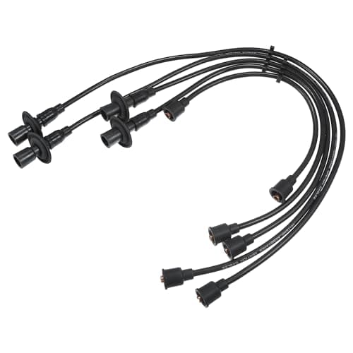 Image of X AUTOHAUX Car Spark Plug Coil Wires Ignition Coil Harness Cable 7mm Fit for VW Beetle Karmann Ghia No.111998031A - Pack of 5