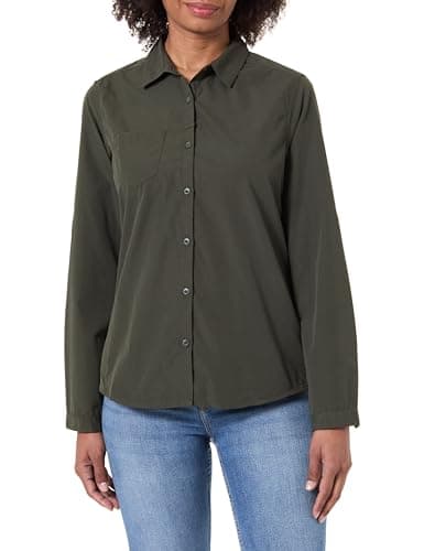 Image of Craghoppers Womens Expert Kiwi Long Sleeved Shirt, Dark Cedar Green, Size 14