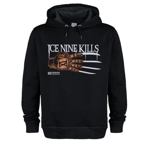 Image of Amplified Unisex Adult Silver Scream Ice Nine Kills Hoodie (XL) (Black)