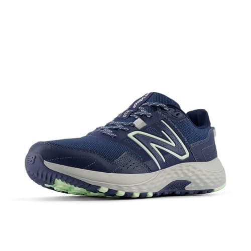 Image of New Balance Men's 410 V8 Trail Running Shoe, Nb Navy/Vintage Indigo/Melon Water, 9 UK