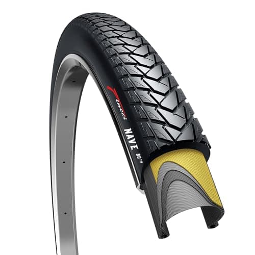 Image of Fincci 700 x 35c Tyre 37-622 Foldable 60 TPI City Commuter 700c Tyre with 1mm Nylon Anti-Puncture Protection for Cycle Road Mountain MTB Hybrid Gravel Offroad Bike Bicycle