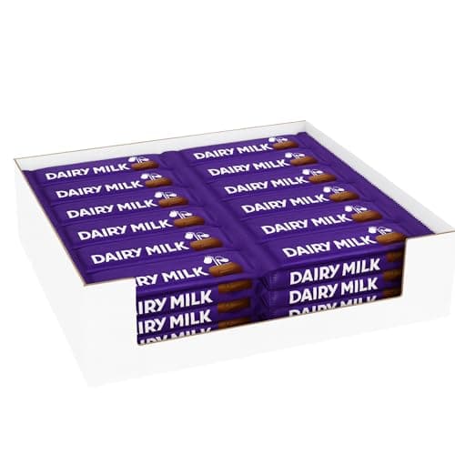 Image of Dairy Milk Chocolate Bars Bulk Buy for Party Bag Filler, Halloween Trick or Treat, Christmas Stocking Stuffer, Kids Birthday Favor (24 Packs, Milk Chocolate)