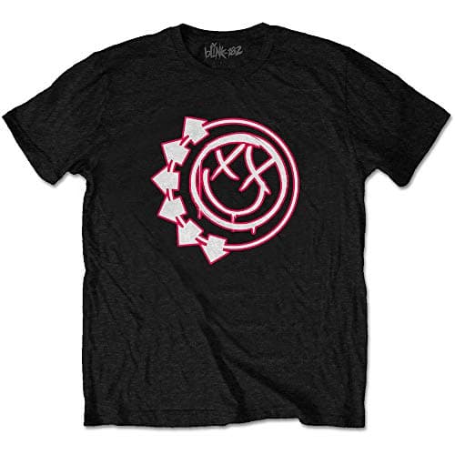 Image of Blink-182 Six Arrow Smile Official Tee T-Shirt Mens Unisex (Large) Black