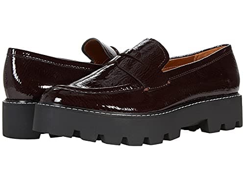 Image of Franco Sarto Women's Balin Lug Sole Chunky Loafer, Burgundy, 5 UK