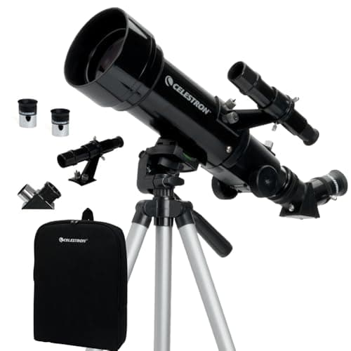 Image of Celestron 21035 Travel Scope 70 Portable Refractor Telescope Kit with Backpack, Black