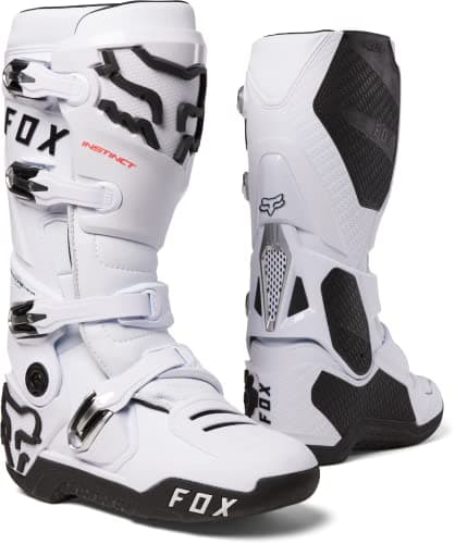 Image of Fox Racing Unisex-Adult Instinct Motocross Boots, White, 8 UK
