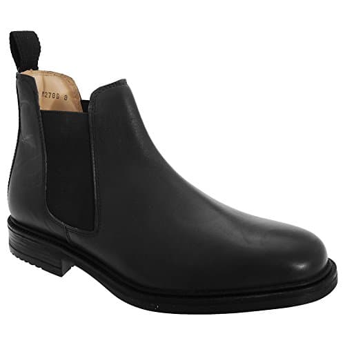 Image of Roamers ARCHIE Mens Twin Gusset Padded Leather Chelsea Boots Black