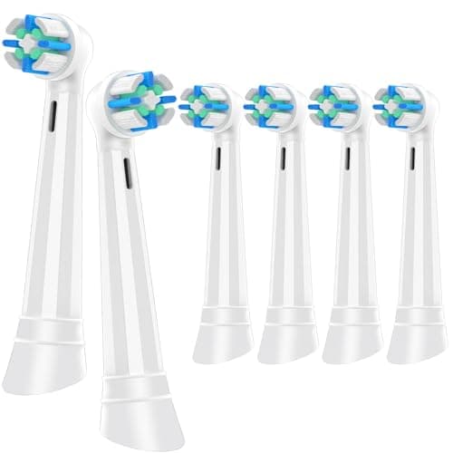 Image of Toothbrush Heads Compatible with Oral B iO 2/3/4/5/6/7/8/9/10 Series Electric Toothbrush,Durable Medium Bristles Designed for Optimal Plaque Removal Toothbrush Heads Compatible with Oral B iO,White