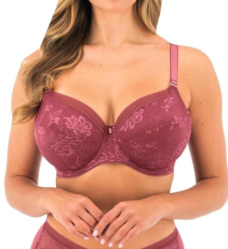 Image of Fantasie Women's Fusion Lace Underwire Full Cup Side Support Bra, Rosewood, 30E