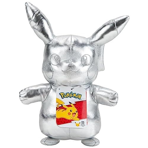 Image of Pokémon BO37432, Pikachu Plush (Silver, 30 cm), 25 Years Silver Anniversary - Silver Plush