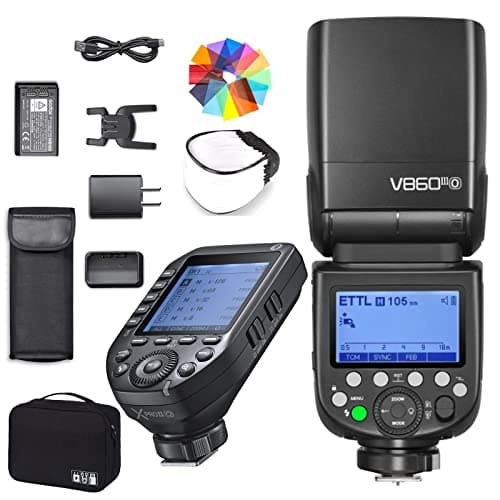 Image of Godox V860III-O Flash w/XProII-O Trigger for Olympus/Panasonic, 1.5s Recycle TimeGN60 2.4G Wireless HSS 1/8000 7.2V/2600mAh Lithium Battery, 10 Levels LED Modeling Light Camera Flash Speedlite