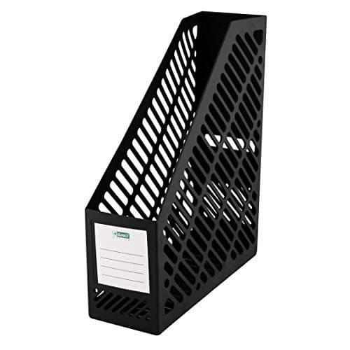 Image of D.RECT Magazine Rack in Classic Design/for Organised Storage of Documents, Booklets & Folders up to A4 - C4 Format Width 90 mm Black, 007220