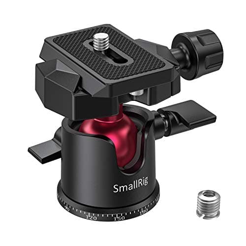 Image of SMALLRIG Tripod Ball Head 360° Panoramic, Mini Ball Head with with 1/4" Screw 3/8" Thread Mount and Arca-Type QR Plate for Cameras, Tripods, Monopods, Phone, Gopro, Max Load 2kg - BUT2665