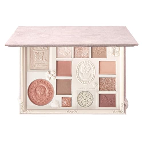 Image of Wenrny 12 Color Eyeshadow Palette with Lace Box,Warm Tone Eyeshadow Palette,Long Lasting Blendable Shimmer and Matte Nudes Shades Eye Makeup Palette,All In 1 Makeup Blush Highlighter