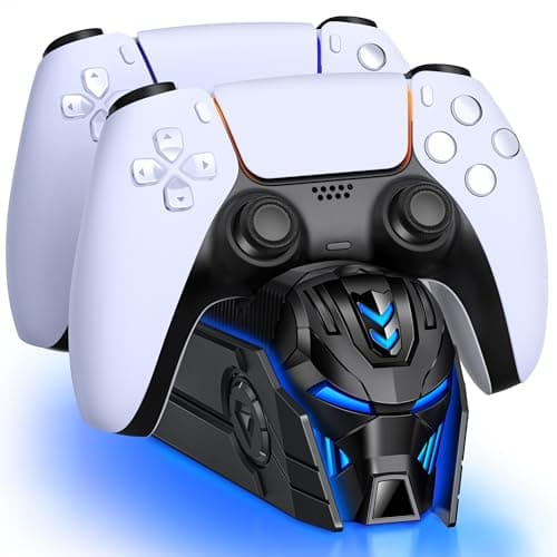 Image of HELLCOOL PS5 Controller Charger Station for Playstation 5 Dualsense Wireless/Edge, Charging Dock With Unique Look/Cool RGB