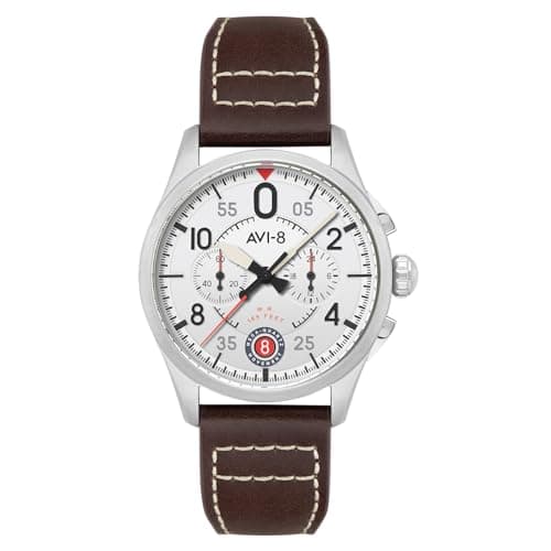 Image of AVI-8 Spitfire Lock Chronograph Watch | Aircraft White, Aircraft White