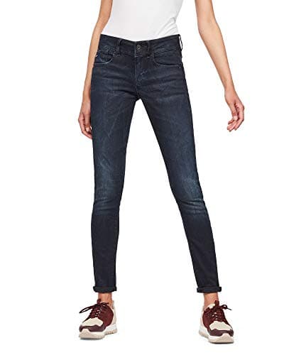 Image of G-Star Women's Lynn Mid Skinny Jeans, Blue (dk aged D06746-6545-89), 23W / 34L