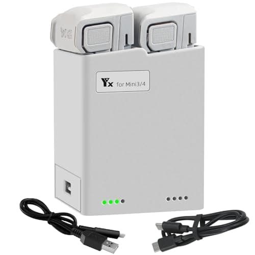 Image of LYONGTECH Two-Way Battery Charger Hub for DJI Mini 5 4 3 Pro,Mini 3 Drone,Check Battery Level,Charge Two Batteries in Sequence,Charging Accessories