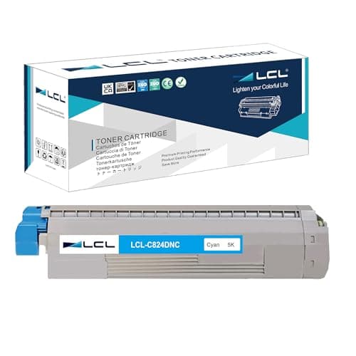 Image of LCL Remanufactured Toner Cartridge C824 C834 C844 C824n C824dn C834dnw C834nw C844dnw 47095703 (1 Cyan) Replacement for OKI C824dn C824n C834dnw C834nw C844dnw