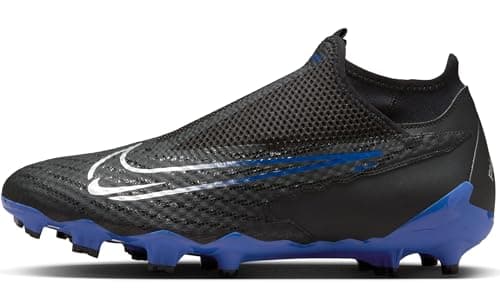 Image of NIKE Men's Academy Football Shoe, Black/Chrome-Hyper Royal, 9 UK