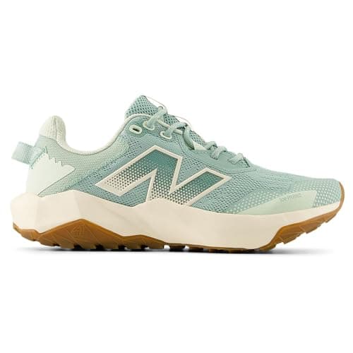 Image of New Balance Women's Dynasoft Nitrel V6 Trail Running Shoe, Mosaic Green/Gum 020/Permafrost, 6 UK