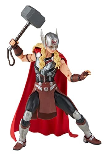 Image of Marvel Hasbro Legends Thor: Love and Thunder Mighty Thor Action Figure 15-cm Collectible Toy, 4 Accessories, 1 Build-A-Figure Part, Multicolor,F1060