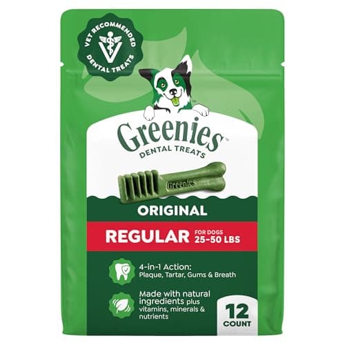 Image of Greenies Original Regular Dental Dog Treats, 12 oz. Pack (12 Treats)