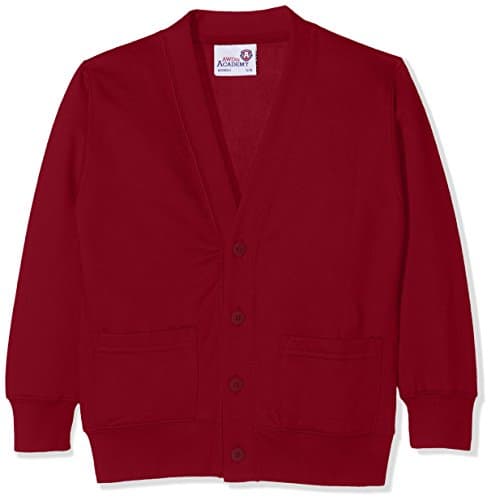 Image of AWDis Boy's Kids Academy Cardigan School Top, Red (Academy Claret), 9-10 Years (Manufacturer Size:Large)