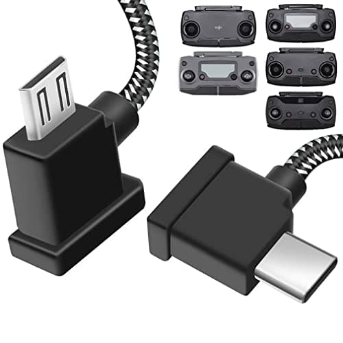 Image of 30cm Micro to USB C Remote Controller Cable for IPhone 17/16/15 Pro, DJI Mavic Mini, SE,Mavic 2 Pro/Zoom,Mavic Air,Mavic Pro,Spark,DJI Drone to Tablet Cable OTG Data Lead Accessories(USB C Connector)