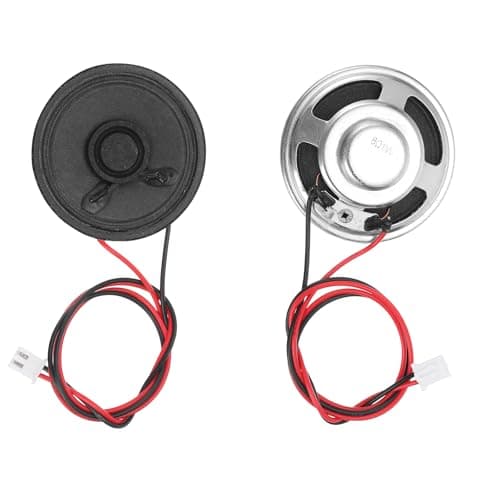 Image of sourcing map 2pcs Internal Magnet Speaker (1W 8 Ohm 2mm) - Round Internal Micro Magnet Loudspeaker with 300mm Terminal Wire for DVD EVD Mobile Portable Advertising Machine, Black