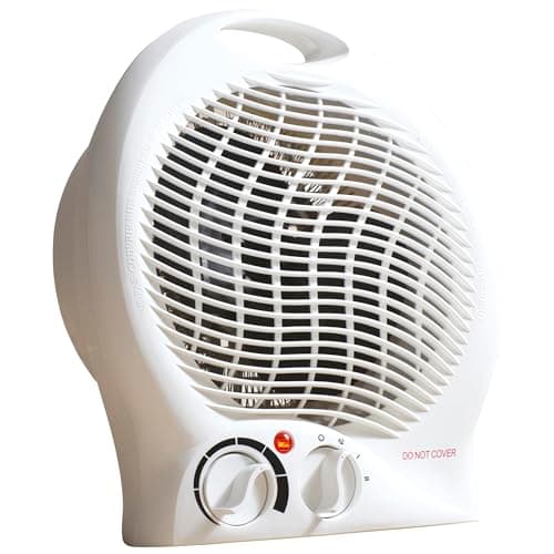 Image of Daewoo 2000W Fan Heater, Upright Fan Heater, Automatic Safety Cut Out, 2 Heat Settings, Variable Thermostat, Power Indicator, Fan Only Setting, Carry Handle, Instant Heat, Ideal For Small Rooms