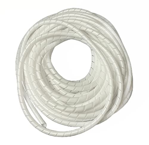 Image of On1shelf® Cable Tidy Spiral Wrap, White- 6mm (10m)