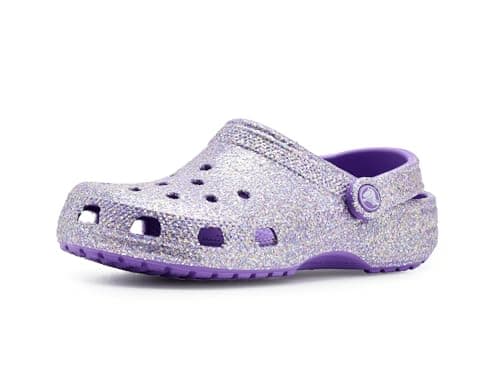 Image of Crocs Unisex Kids, Classic Fantasy Glitter Clog K, Purple, 1 UK