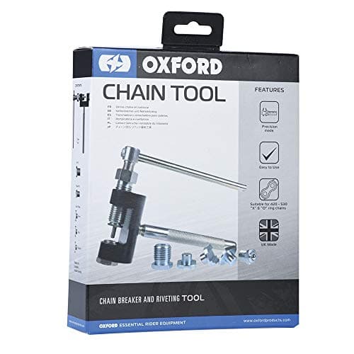 Image of Oxford Three in One Motorcycle Chain Breaker & Rivet Tool OX777, Silver/Black, One Size