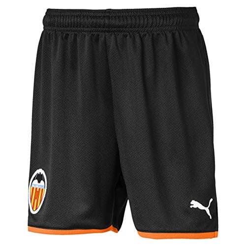 Image of PUMA Kids VCF Replica Jr Shorts - Black/Vibrant Orange, Size 128