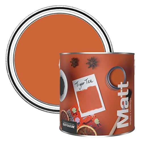 Image of Rust-Oleum Colours Matt Emulsion Wall and Ceiling Paint - Tiger Tea 2.5L