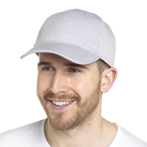 Image of A2Z Mens Plain Baseball Cap Breathable Polyester Cotton - Baseball Cap AZ4789 Grey