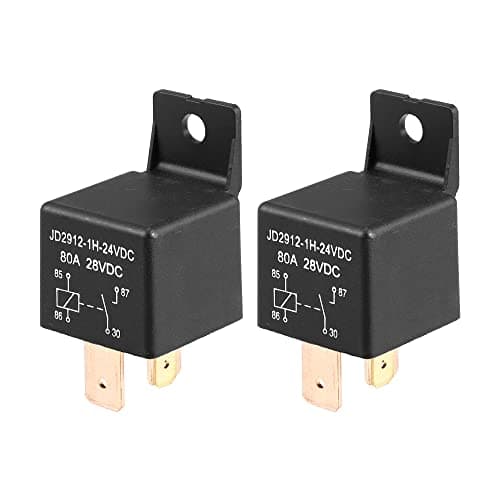 Image of X AUTOHAUX 2Pcs Car Relay 4 Pin 24V 80Amp SPST Model JD2912-1H-24VDC 80A 28VDC