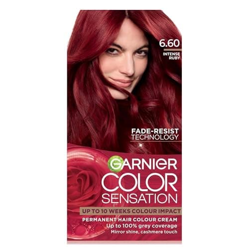 Image of Garnier Color Sensation 6.60 Intense Ruby Red Permanent Hair Dye