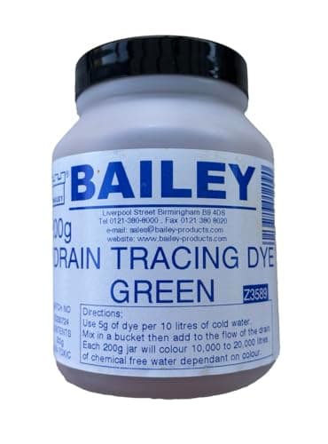 Image of Bailey Green Drain Dye - Professional Grade Drain Tracing Dye, Highly Concentrated Water Dye, Dyes 10,000-20,000 litres, Ideal for Plumbing and Leak Detection - Yellow 73 Powder
