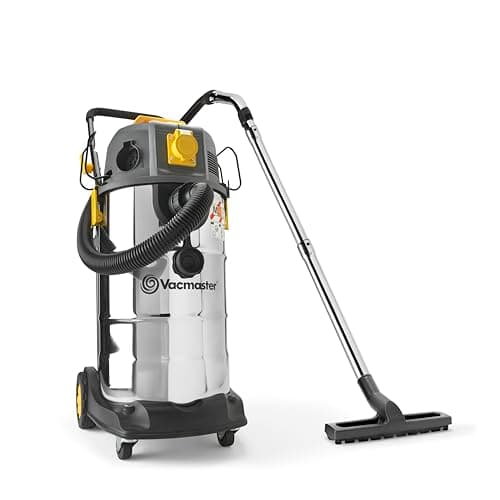 Image of Vacmaster 110V M Class Dust Extractor, 38L Industrial Wet & Dry Vacuum Cleaner with Push Clean Filter and Power Take Off