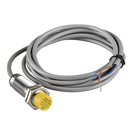 Image of Heschen 16mm Inductive Proximity Sensor Switch, HS-M18-Ni16-AN6, non-Embedded, Cylindrical Type, DC10-30V 200mA, NPN NO(Normally Open), 3 Wire, CE