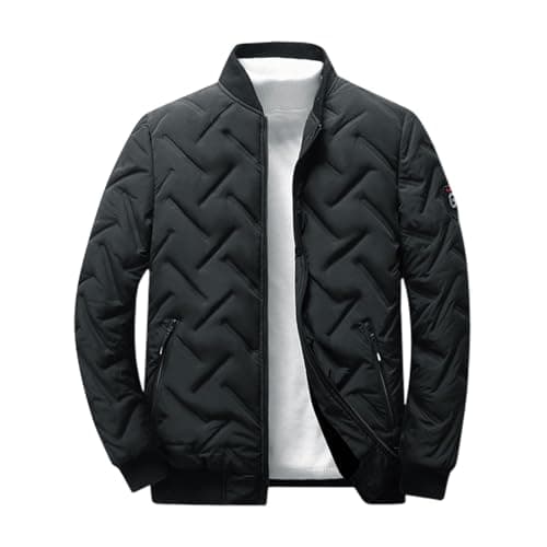 Image of Generisch Puffer Jacket Men's Lightweight Large Sizes Down Jacket Stand-Up Collar Quilted Jacket with Zip Warm Basic Jacket Transition Jacket Winter Outdoor Windproof Softshell Jacket Hiking Jacket