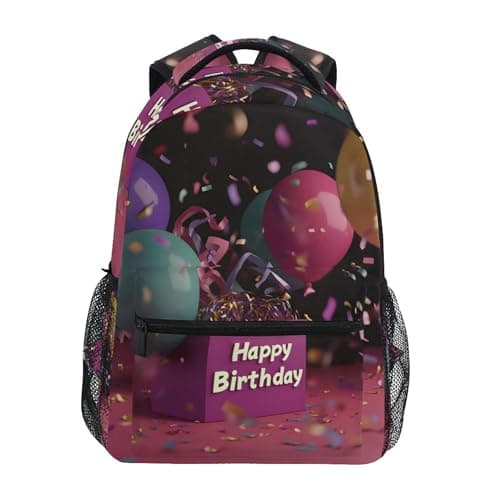 Image of Sevdomey Colorful Balloons Laptop Backpack, Waterproof 15L Stylish Lightweight Daypack with Multiple Pockets for Work, School & Travel